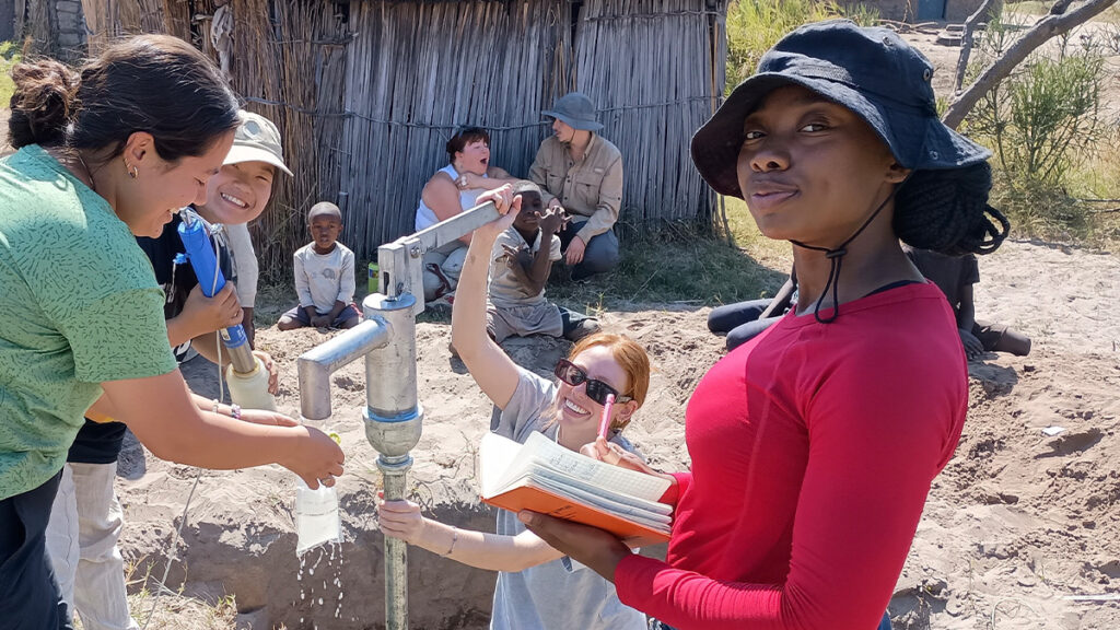 Teryn Scott in Zambia helping install wells and water pumps