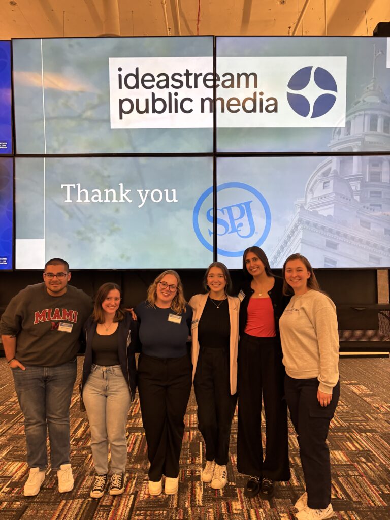 Olivia and The Miami Student staff at the Region 4 Society of Professional Journalists conference at Cleveland State and Ideastream Public Media in Cleveland, Ohio, April 4-5. The Student won the Corbin Gwaltney Award for Best All-Around Student Newspaper for Region 4.
