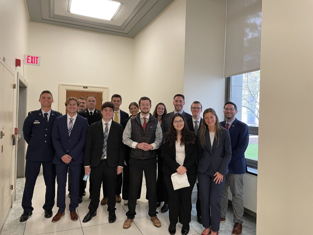 Natalie and other students meeting with Warren Davidson's assistants