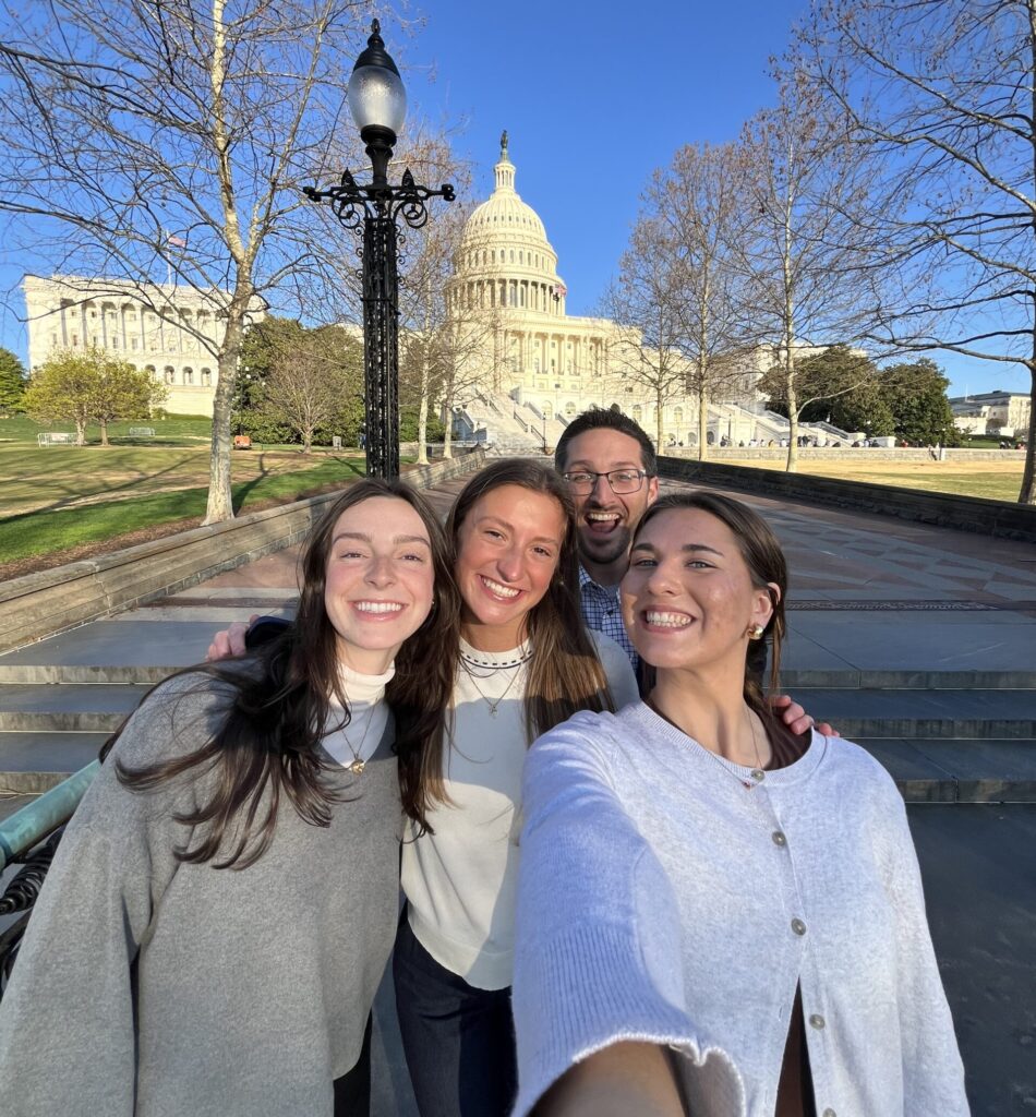 Natalie with Miami University Diplomacy Lab students in front of the Capital building