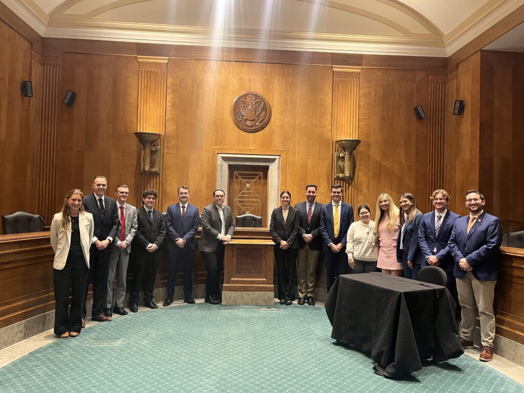 Natalie and fellow students at the Embassy of the Republic of Serbia