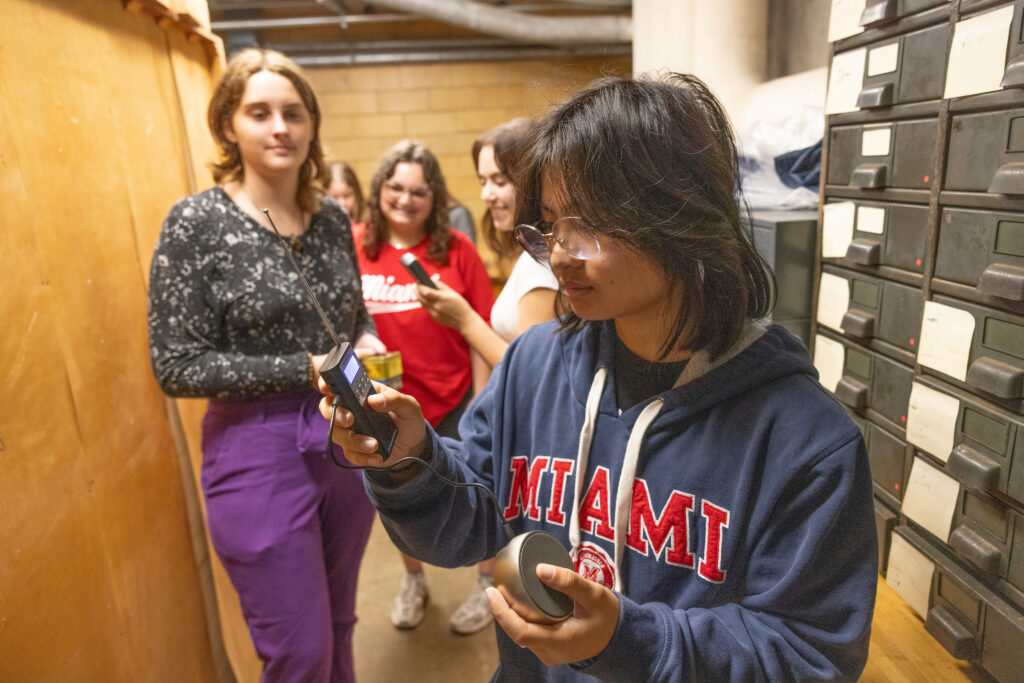 Miami University Anthropology getting hands-on learning experience during Investigating the Paranormal course