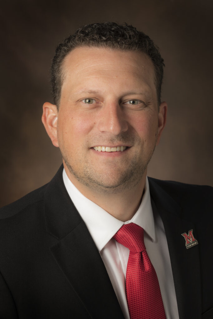 Highlighting Miami University's admission team member Andrew Boehm.