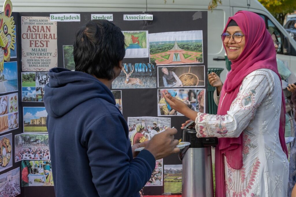 The Bangladesh Student Association booth during the Asian Cultural Fest at Miami University.