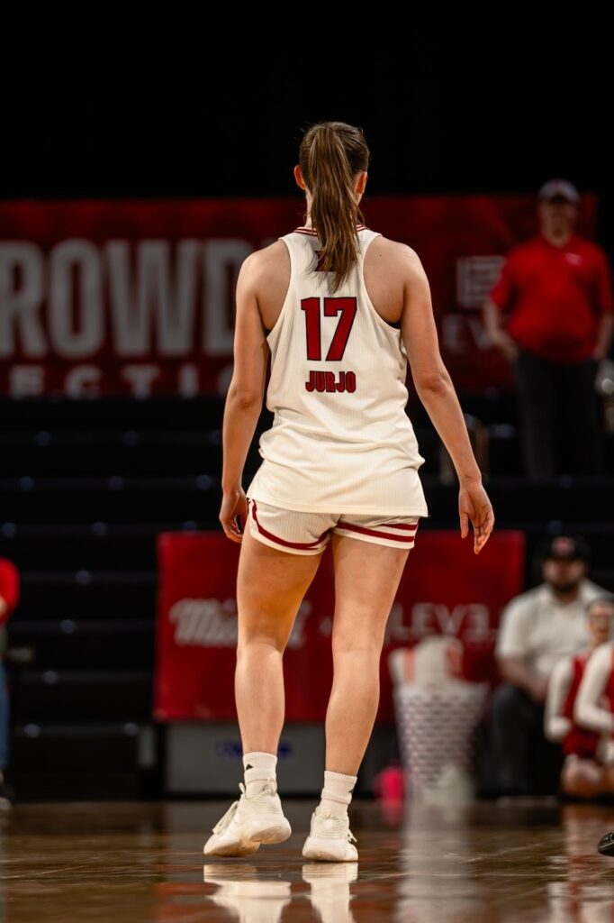 Miami University Women's Basketball Nuria Jurjo on the court. 